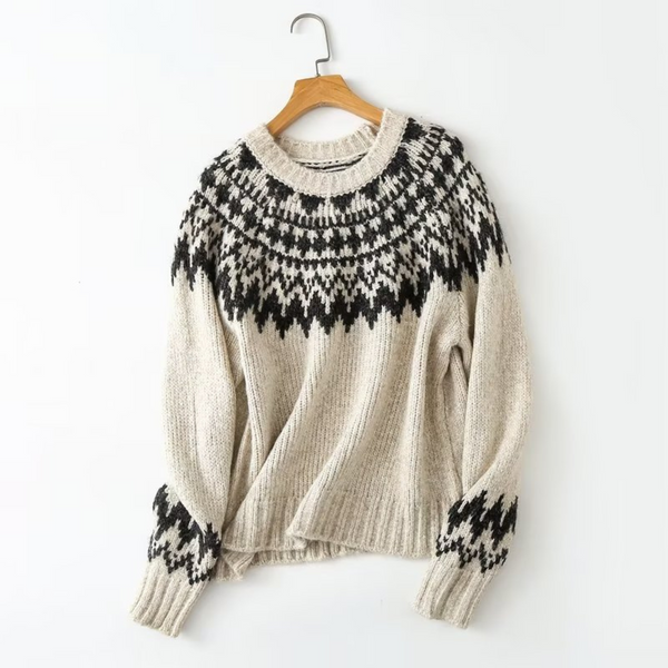 Weicher Pullover Mit Geometrischem Design Für Deinen Stil