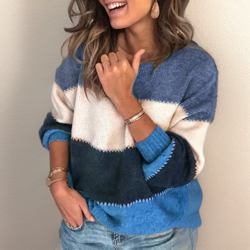 Weicher Pullover Mit Streifen Für Gemütliche Tage