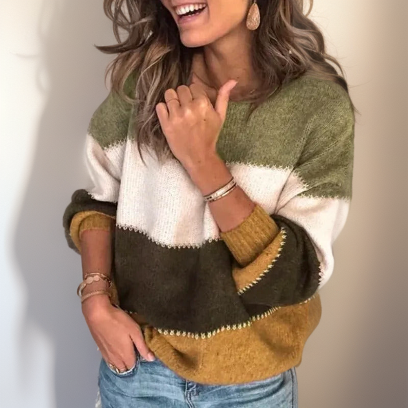 Weicher Pullover Mit Streifen Für Gemütliche Tage