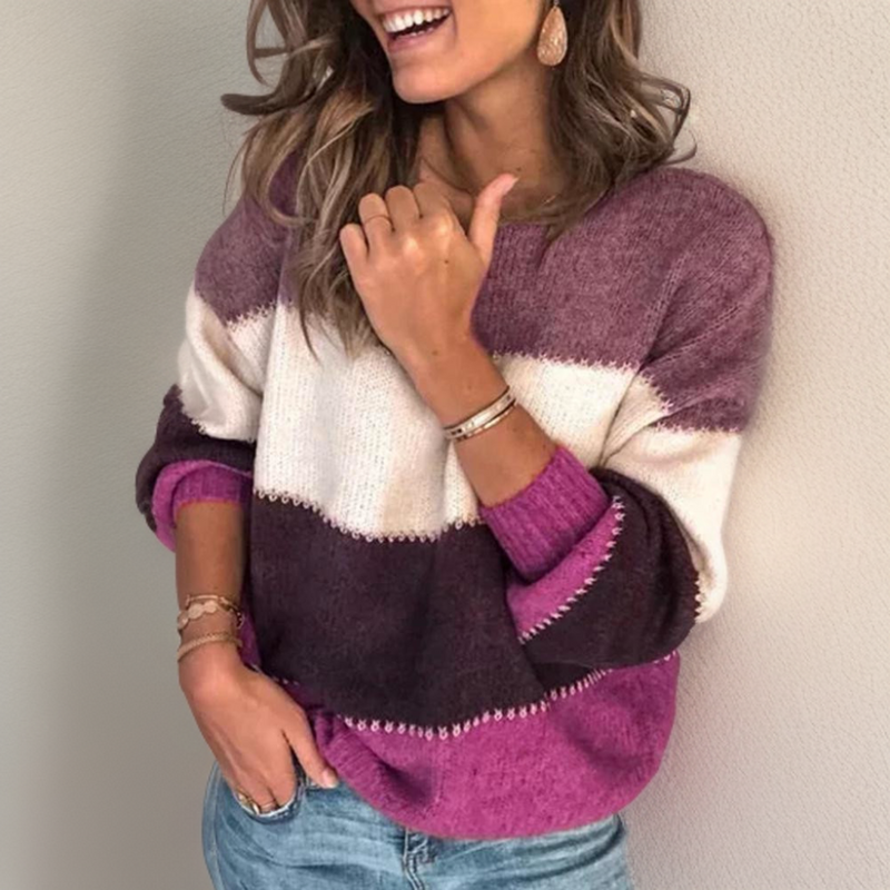 Weicher Pullover Mit Streifen Für Gemütliche Tage