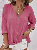 Weicher Pullover Mit V-Ausschnitt Für Bequeme Tage