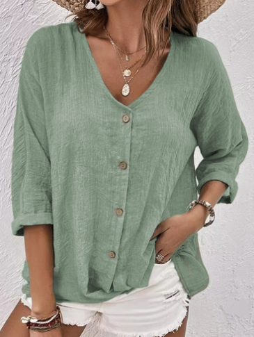 Weicher Pullover Mit V-Ausschnitt Für Bequeme Tage