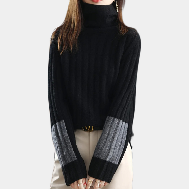 Weicher Rollkragenpullover für Damen im klassischen Stil