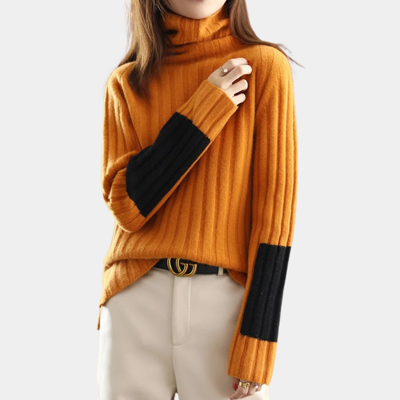 Weicher Rollkragenpullover für Damen im klassischen Stil