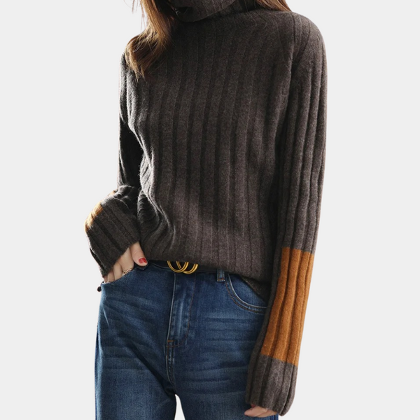 Weicher Rollkragenpullover für Damen im klassischen Stil