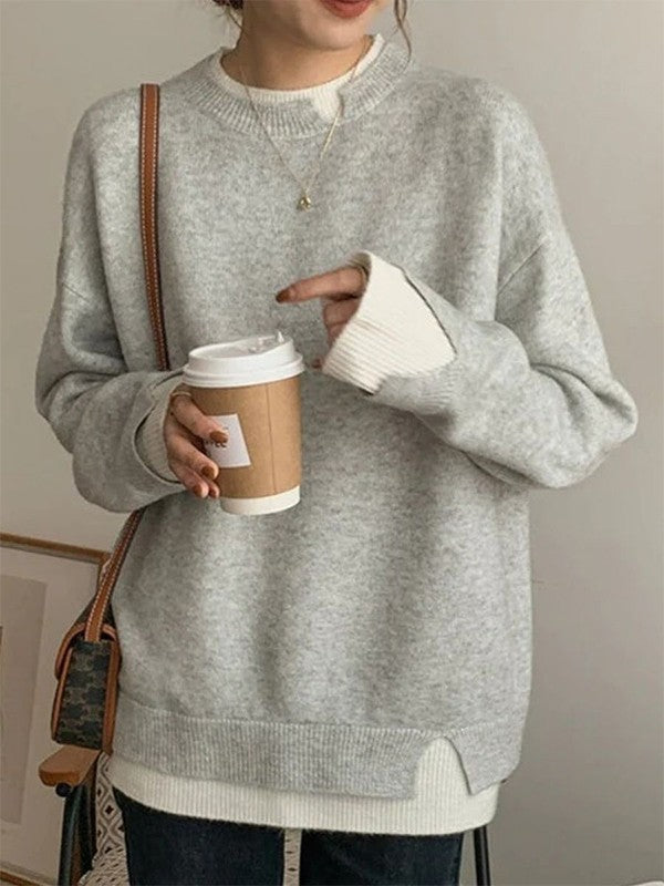 Weicher und Bequemer Strickpullover für Jeden Tag