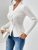 Weicher Weißer Pullover Für Gemütliche Tage Zuhause