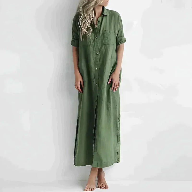 Weiches Kleid mit Seitenschlitz für dich zum Wohlfühlen