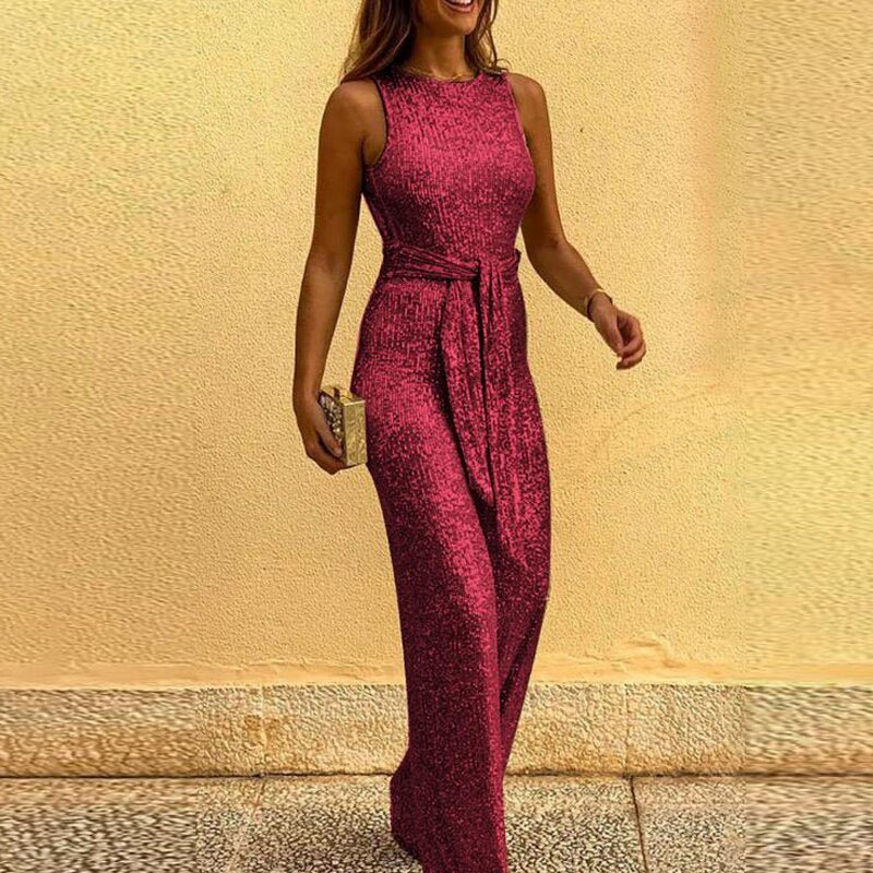 Eleganter Glänzender Damen-Jumpsuit für besondere Anlässe