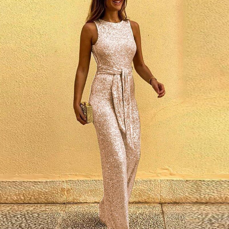 Eleganter Glänzender Damen-Jumpsuit für besondere Anlässe