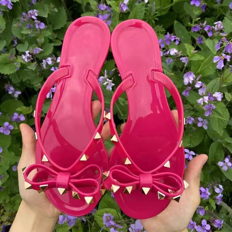 Bequeme und Stylische Nieten-Schleifenknoten Sandalen für dich