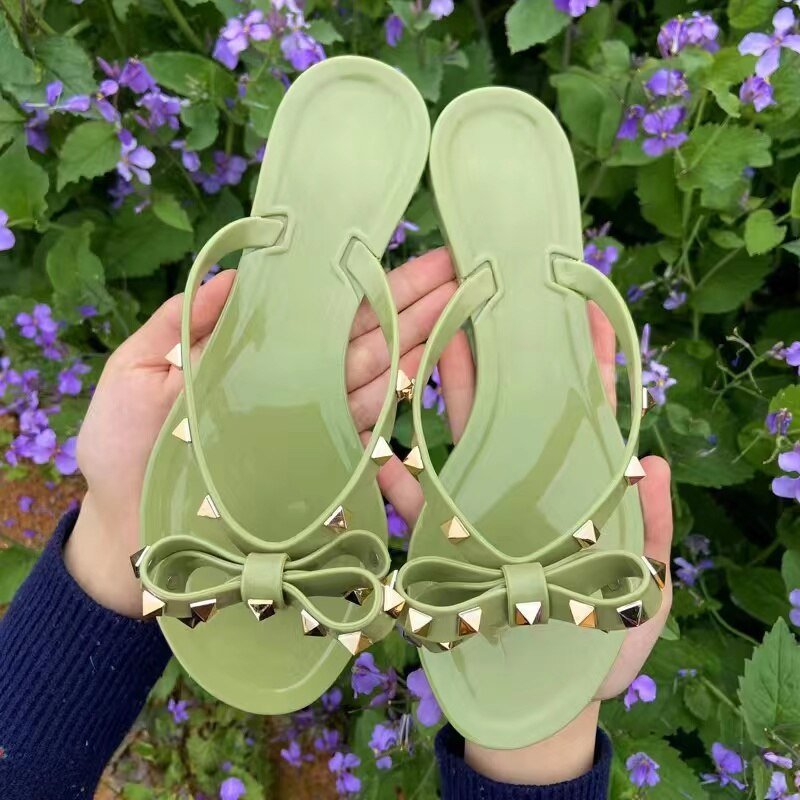 Bequeme und Stylische Nieten-Schleifenknoten Sandalen für dich