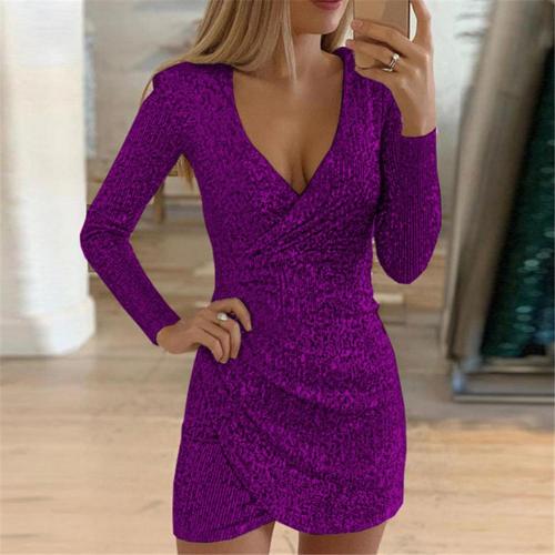 Warmes Glitzer Wickelkleid für dich im tollen Stil