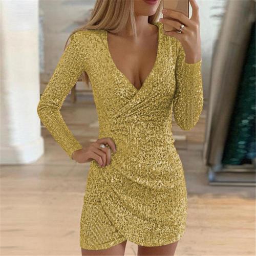 Warmes Glitzer Wickelkleid für dich im tollen Stil