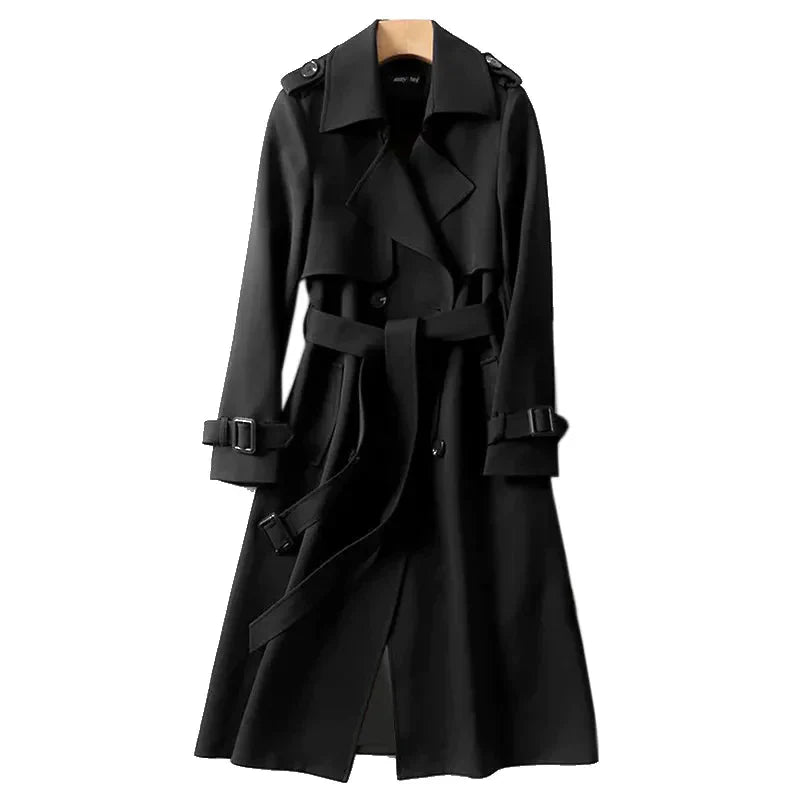 Zeitlos Eleganter Warmer Langer Leichter Trenchcoat