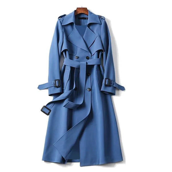 Zeitlos Eleganter Warmer Langer Leichter Trenchcoat