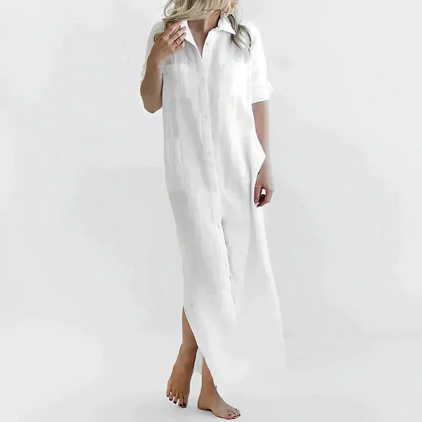Weiches Kleid mit Seitenschlitz für dich zum Wohlfühlen